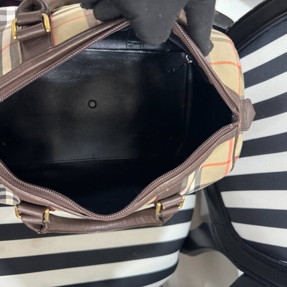 Vintage Burberry Nova Haymarket Check Canvas Boston Bag - Picture 5 of 10